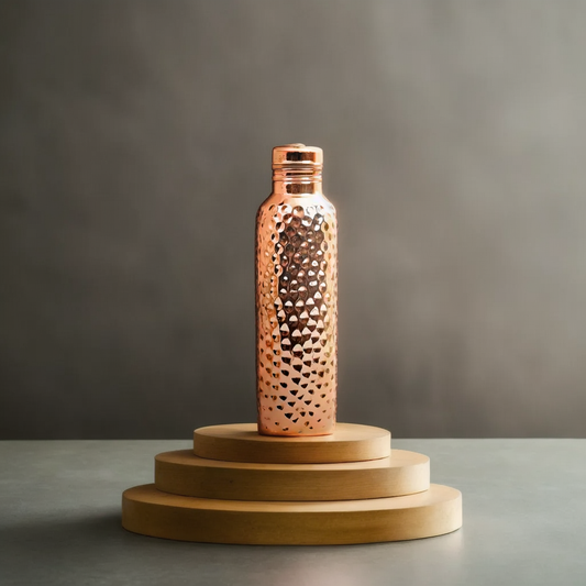 Hammred copper bottle